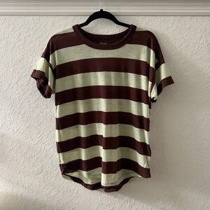 Striped Brown and Green T-Shirt